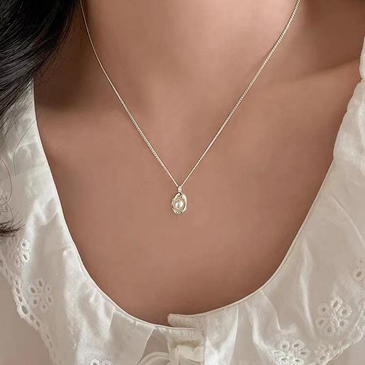 2024 Trendy Pearl & 925 Silver-Plated Clavicle Necklace for Women