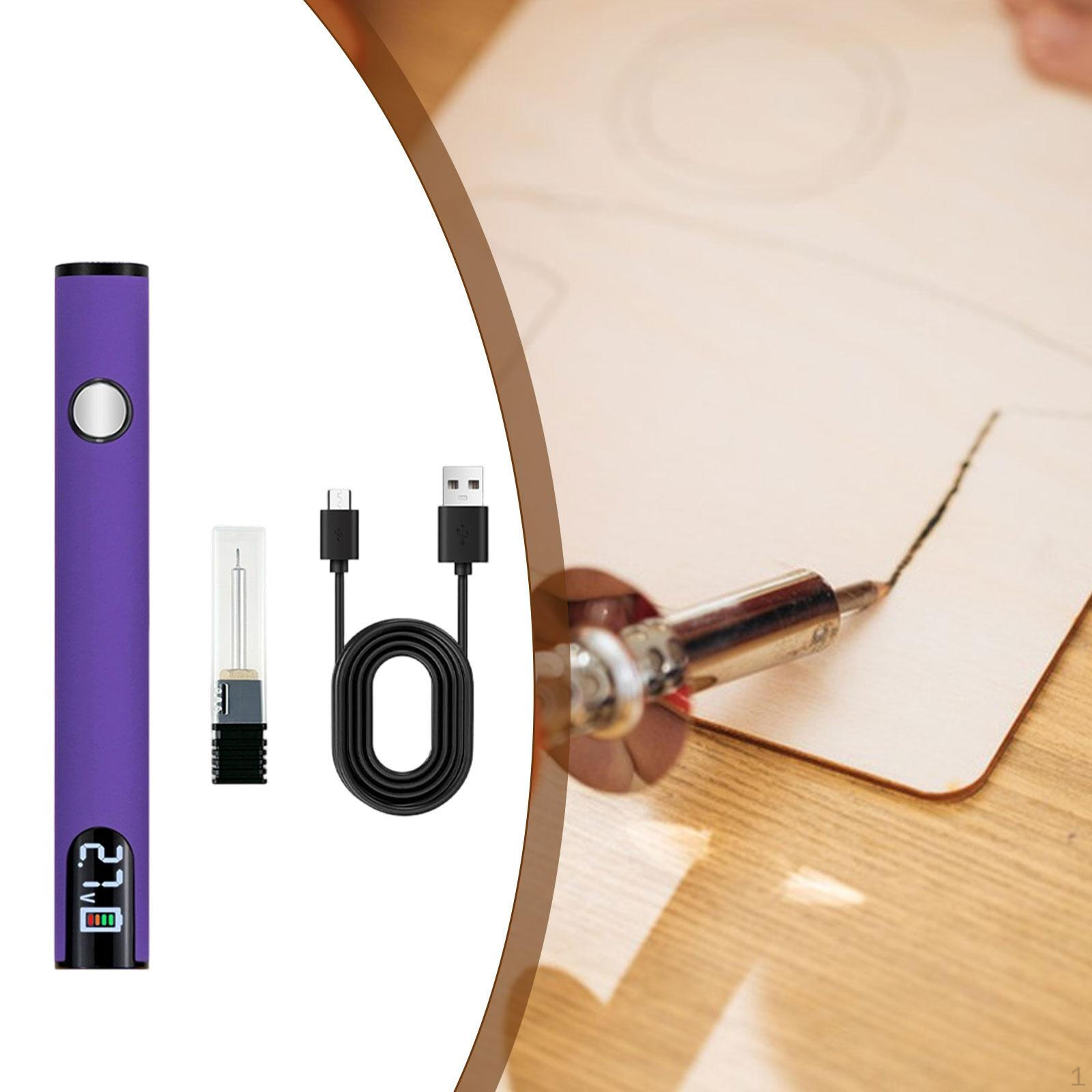 

Soldering Iron Kit Battery Pen 650mAh 510 Threaded Portable Cordless USB for Repair фіолетовий