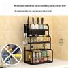 Yunshuang 3-Tier 40cm Black Kitchen Storage Rack