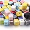 10pcs 8mm Colorful Square Beads Ceramic Beads Cube Porcelain Loose Beads For Jewelry Making DIY Handmade Bracelets Accessories