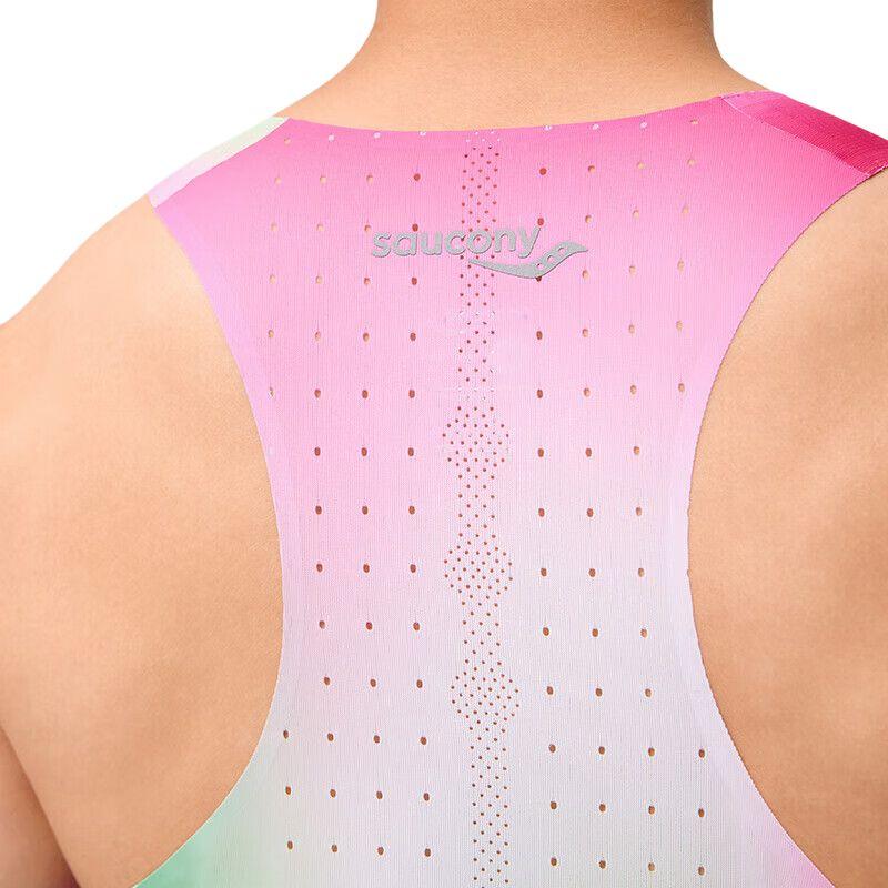 Saucony Running Tank Top Men's Dazzling Color Green Pink Combo SC2239083A-PR21