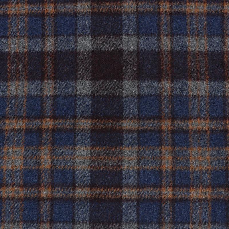 10% Wool Blend Plaid Fabric Women's Fashion Coat Cushion, 560g