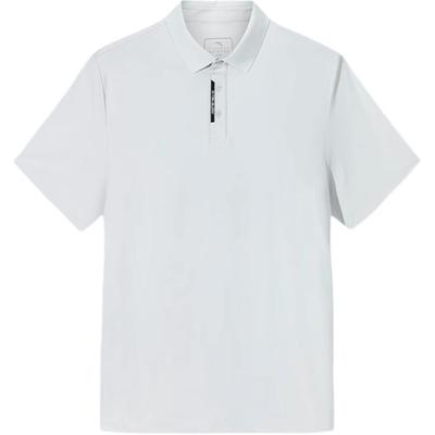 Plain Soft Comfortable Breathable Versatile Casual Short Sleeve Polo Shirt Men Tops Ice-Blue Gray 952527118-1