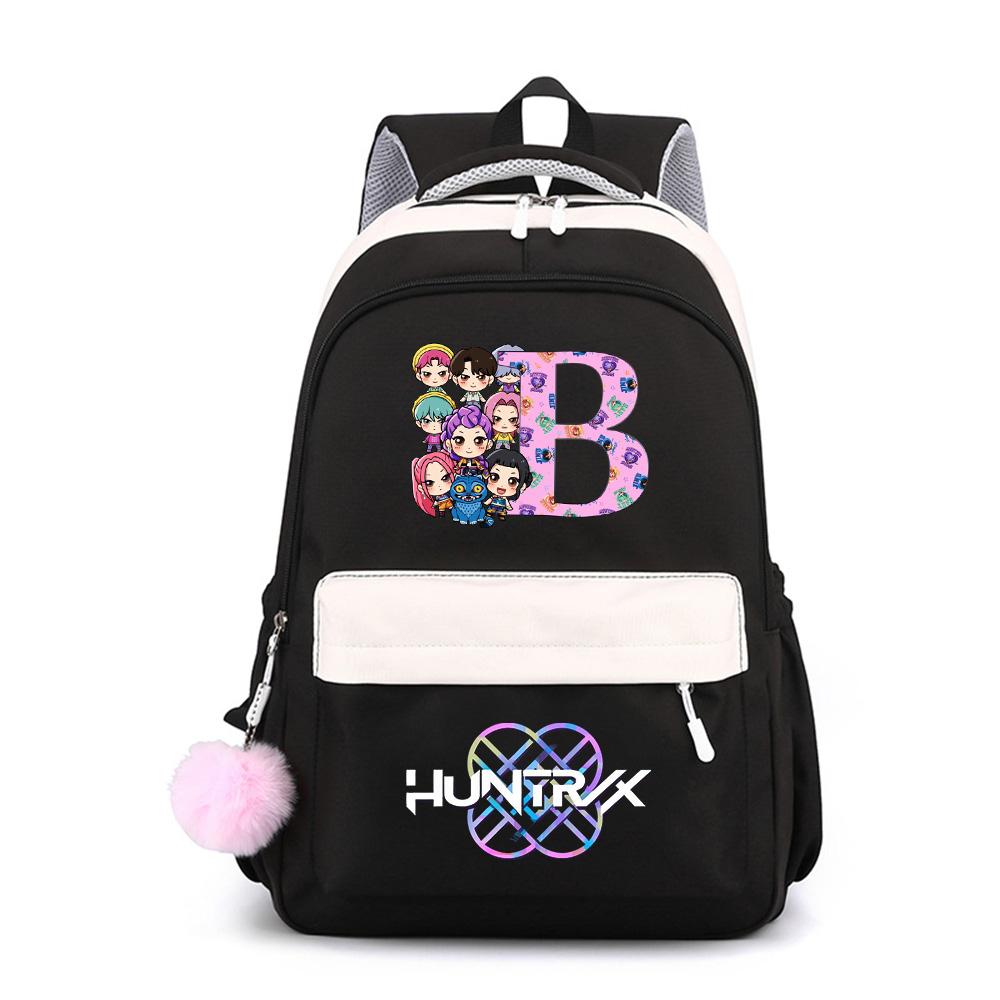 26 English Letter K-Pop Printed Large Capacity Waterproof Backpack for Teenger Student Girl Boy Schoolbag Bookbag Kid Gift Women Travel Bag Mochila