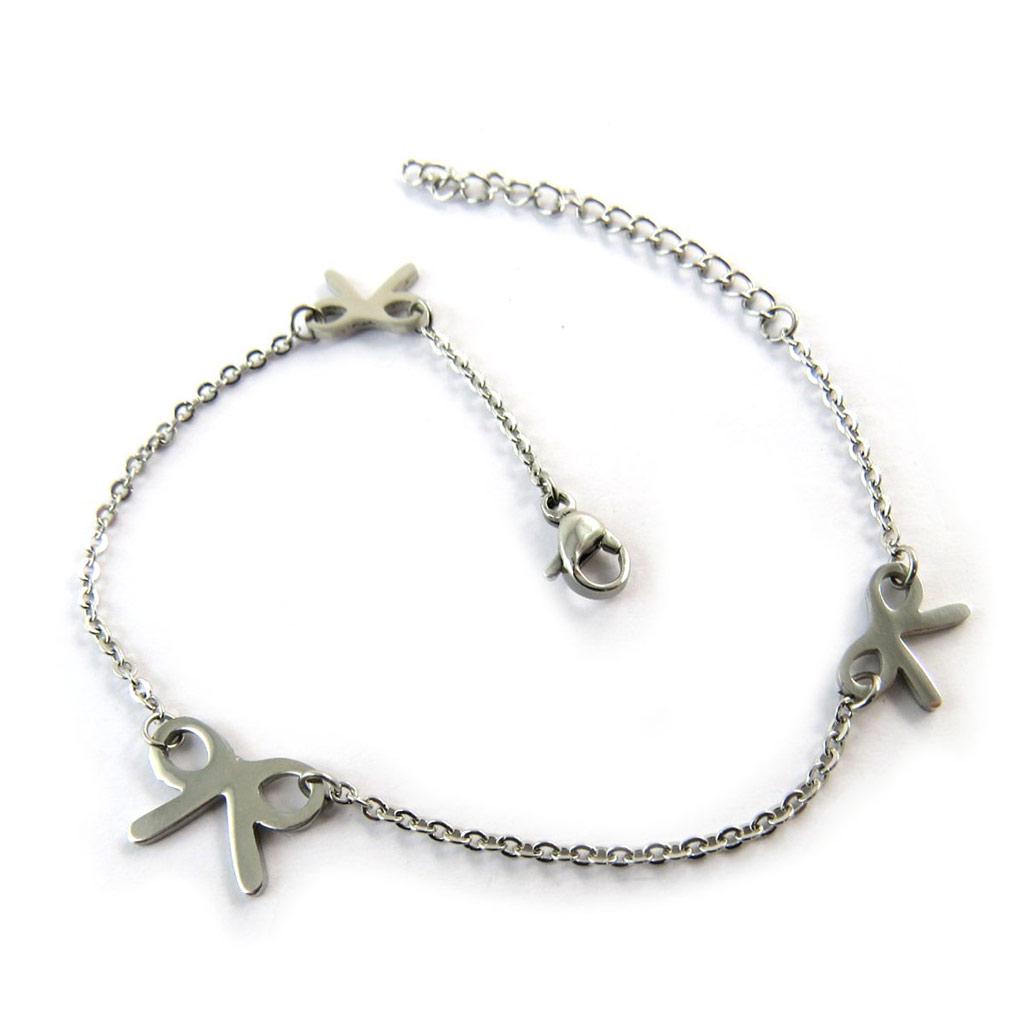 Les Trésors De Lily [N7020] - Bracelet créateur 'Noeud Romantique' gris
