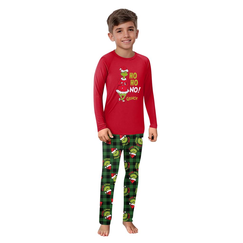 Christmas Prints Family Matching Long Sleeve Tops+Pants Set Family Matching Sets