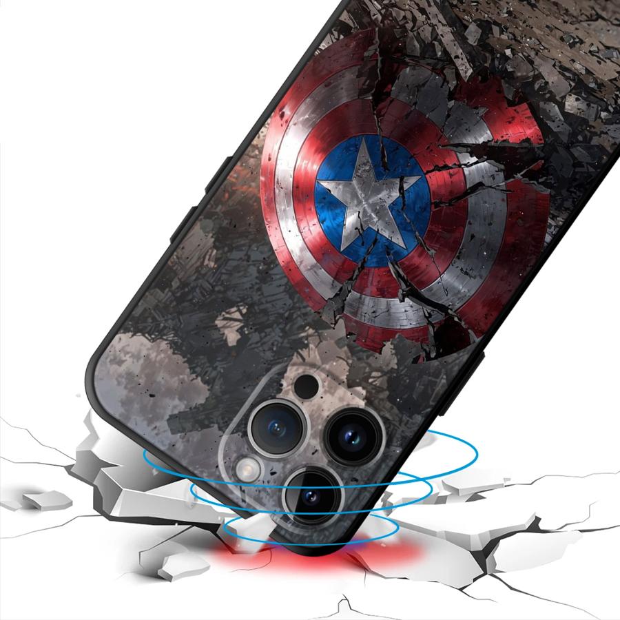 Soft Cover Case for Google Pixel 6a 9 Pro XL 6 Pro 7 Pro 8 Pro 8a 9a 7a Marvel Captain America