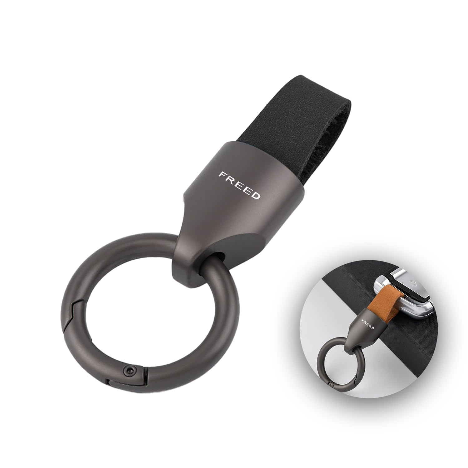 

Брелок MailiMy, Брелок, Кольцо для ключей, Карабин, Унисекс, Предотвращает потерю ключей, Модные аксессуары, Металл Suitable for Freed чёрный