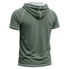 Men's Casual Sports Fitness Hooded Short-sleeved T-shirt