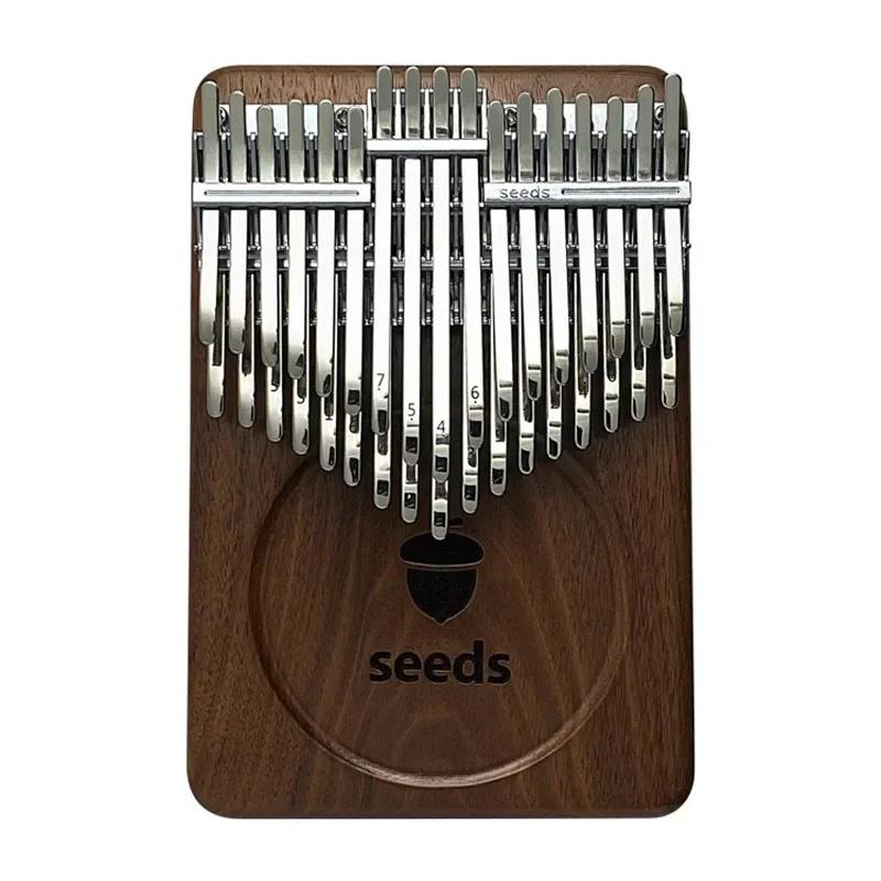 24 Keys Walnut Wood Kalimba Musical Keyboard Accessories Music Finger Piano Cute Gift