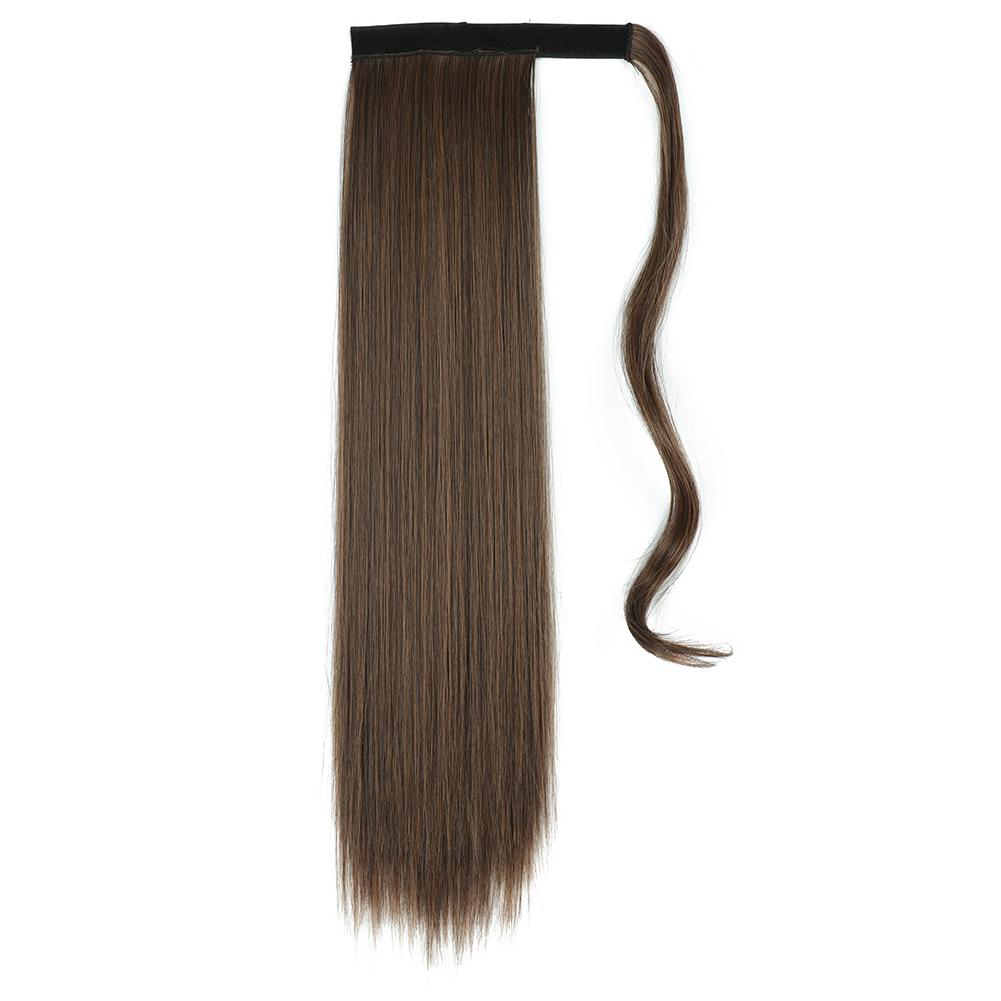 MISS WIG Women's Silky Straight Synthetic Clip In Drawstring Ponytail Hairpieces for Women Hair Extension