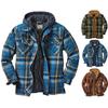 US Casual Mens Winter Shirt Fur Lined Lumberjack Flannel Work Jacket Warm Thick