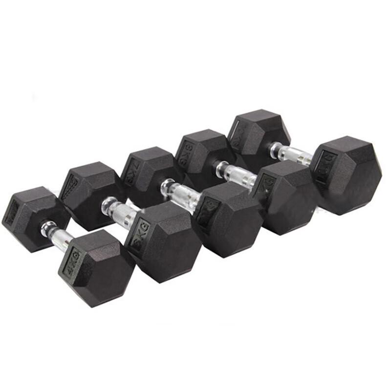 Ganziyu Hexagonal Rubber Dumbbells and Sets