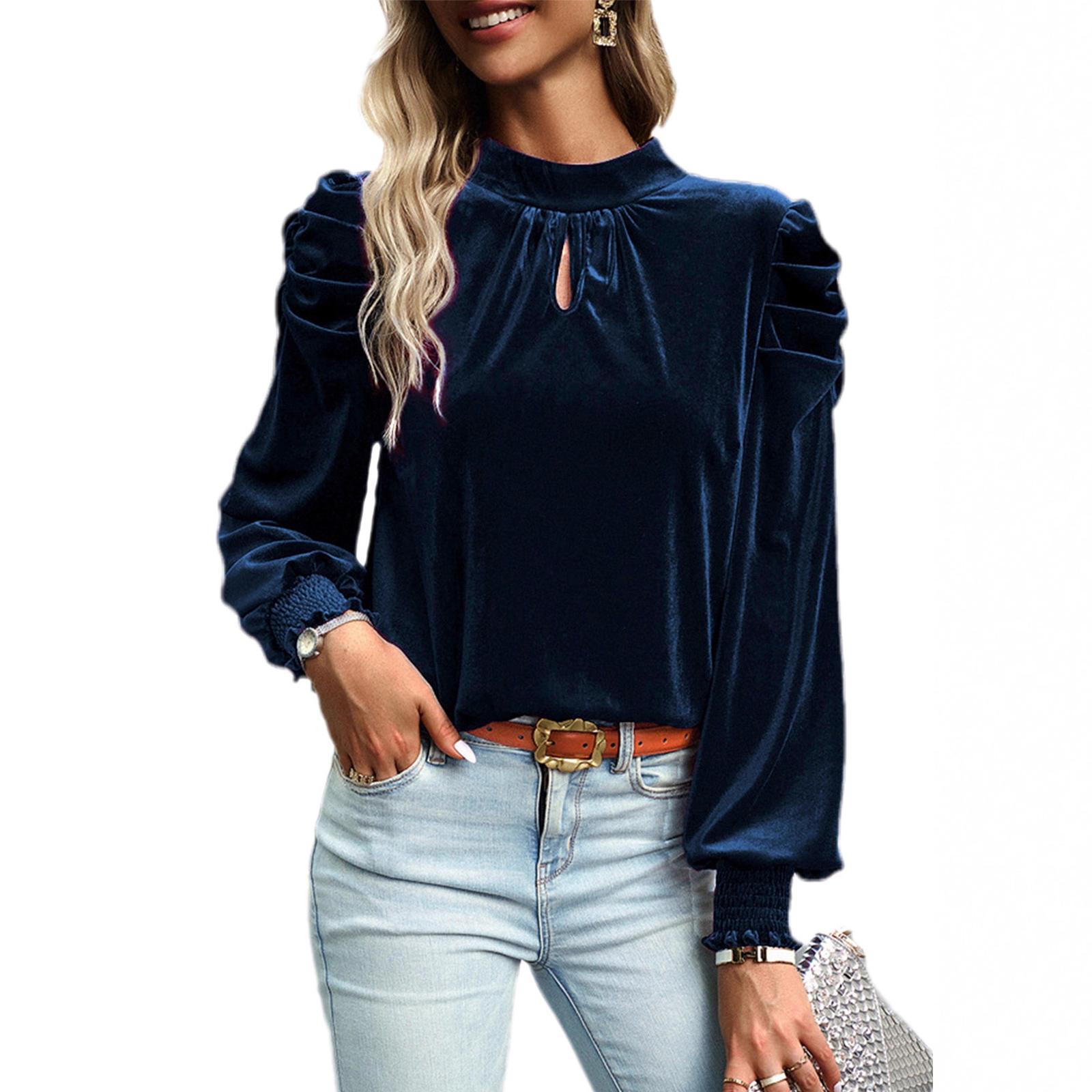 

Women s Casual Knitted Loose Long-Sleeved Top High Elastic Pullover Sweater S тёмно-синий