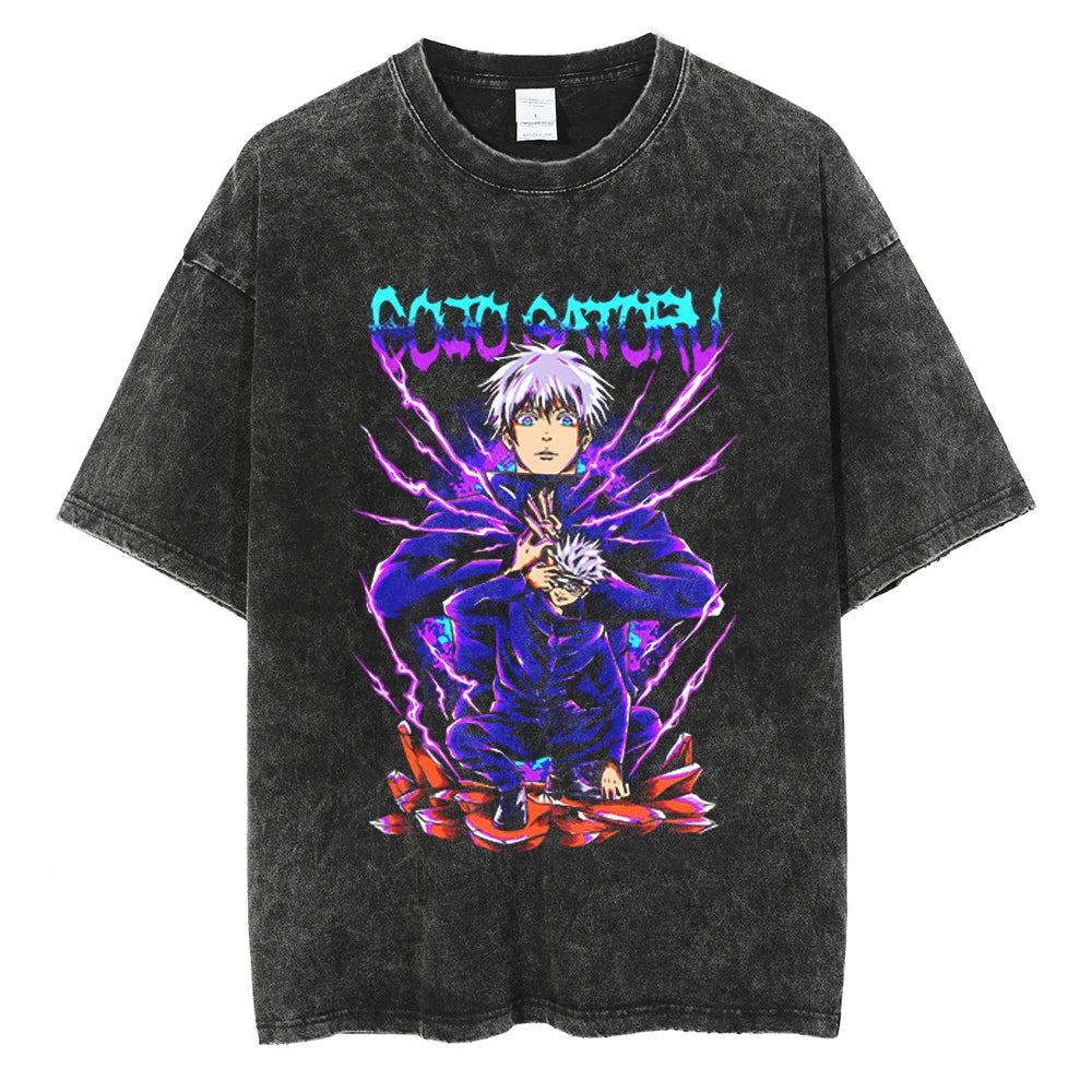 

Jujutsu Kaisen Gojo Anime Graphic Tee Vintage T-Shirt Mens Fashion Oversize Street Harajuku High Quality Clothing 3XL