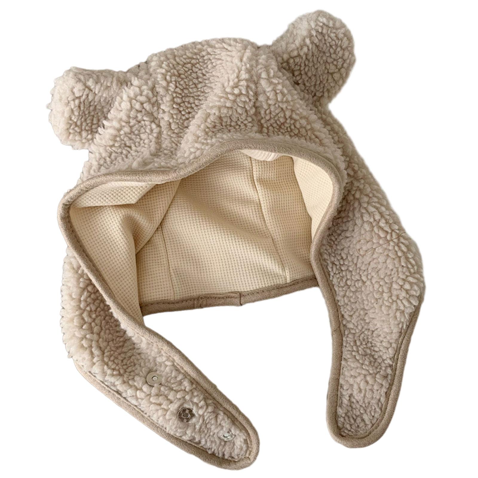 

Флисовая шапка-ушанка с медвежьими ушками, зимняя, студенческая, для активного отдыха, для велоспорта, катания на лыжах, альпинизма, для холодной погоды, сохраняющая уши в тепле, шапка-ушанка бежевый