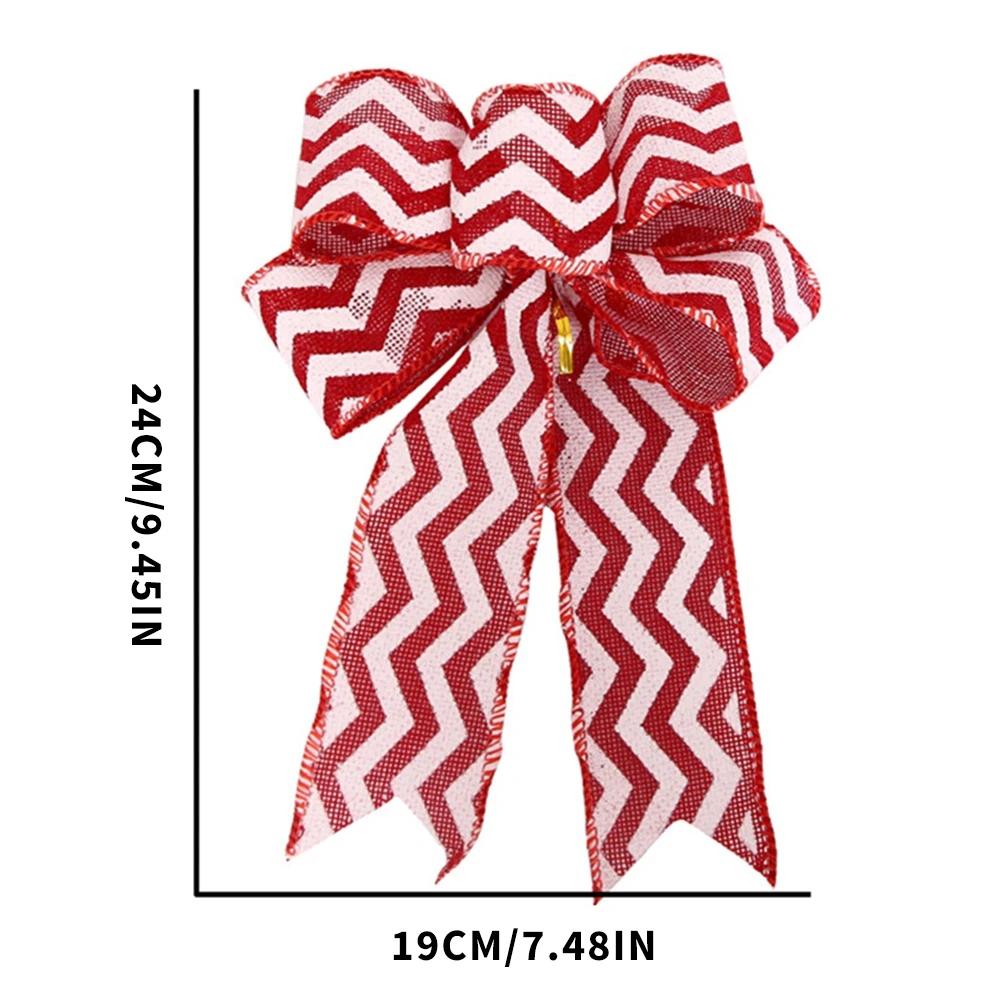 1/6pcs Large Christmas Bow Decorative Christmas Wreaths Ribbon Bows Xmas Tree Decoration Home Party Decor DIY Gift Wrapping