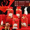50Pcs 2026 Chinese Horse New Year Snowflake Crispy Candy Drawstring Nougat Bags Party Gift Packaging Supplies