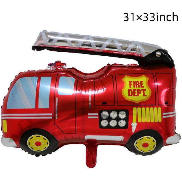 Fire Truck Number 0 Red Balloon, 40inch, 1pcs Aluminum Foil, Perfect for Boy Girl Birthday Party and Fire Theme Party Decorations