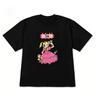 Y2K Korean Cartoon Princess Graphic T‑shirt Cute Print Tees Summer O‑neck Short Sleeve Unisex Casual Oversized Streetwear Tops