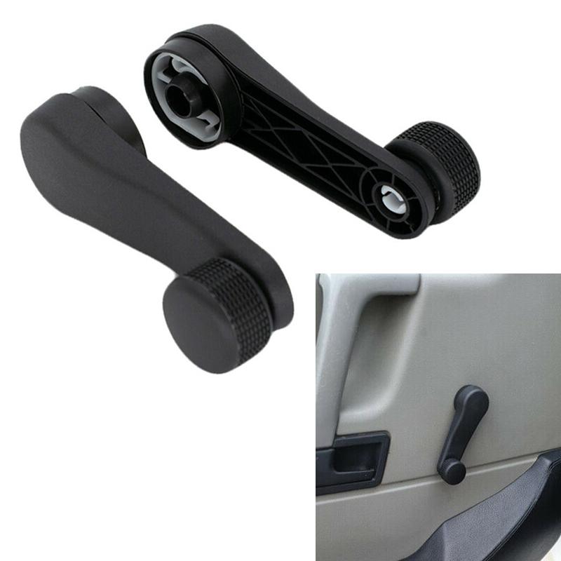 2Pcs Black ABS Car Manual Window Crank Handle Winder Lever for VW T4 Transporter Golf MK3 MK4 Beetle 1H0837581D