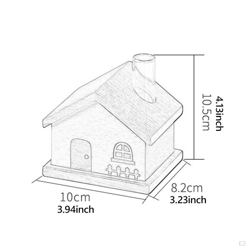 Hausförmige Hydroponische Vase für Blumen, Schreibtischdekoration