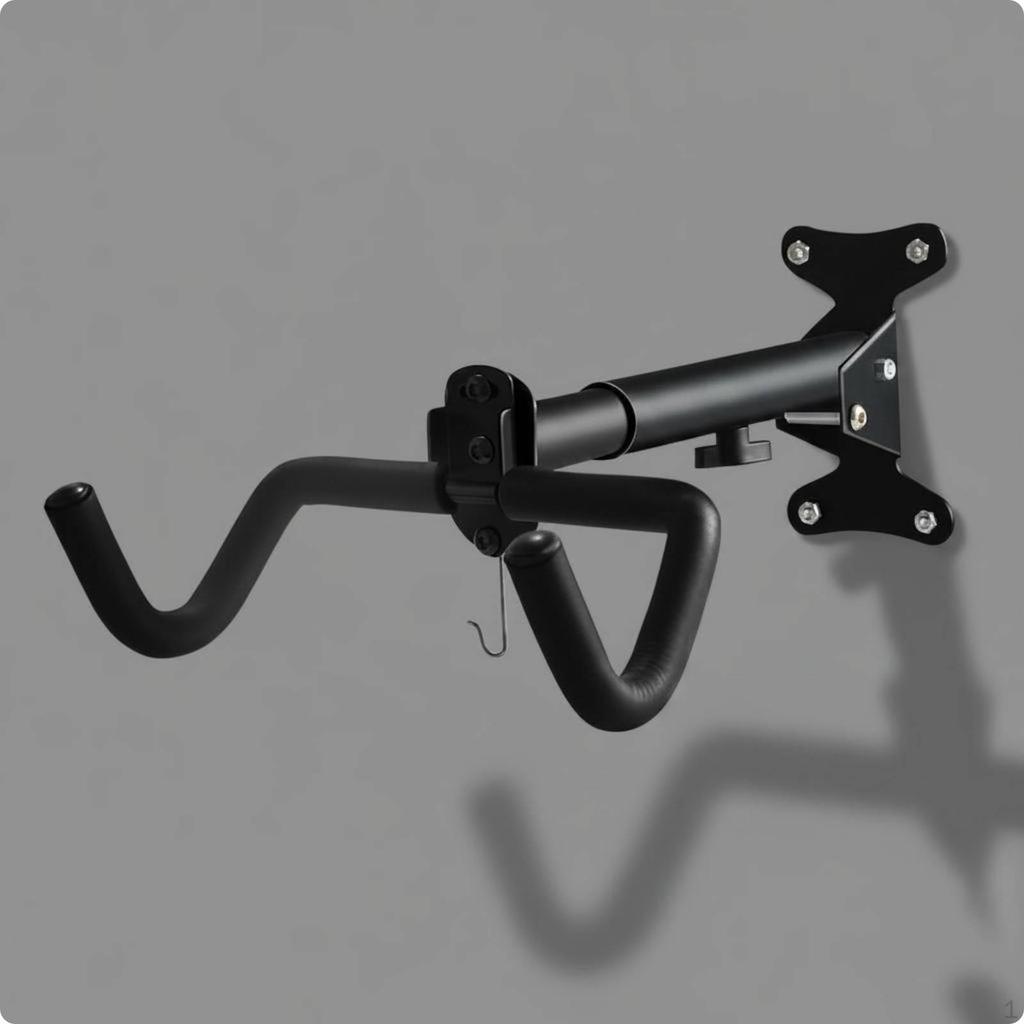 Hanging Bike Rack Indoor Use Wall Storage Space Saving Athletic Gear for