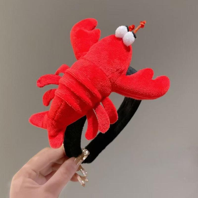 Cute Funny Wash Face Party Performance Prop Female Headwear Cartoon Headdress Crab Hair Hoop Lobster Headband