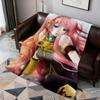 Anime Girl Cute Virtual Singer m-Megurine L-Luka Soft Warm Plush Blanket Dormitory Sofa Living Room Hogar Bedroom Gift Nap Home