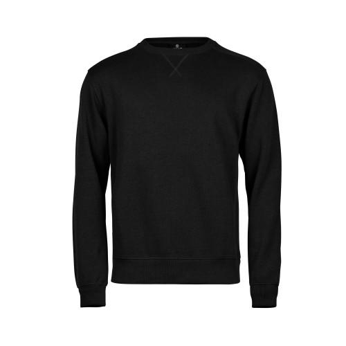 Tee Jays Mens Ribbed Interlock Crew Neck Sweatshirt