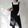 Solid Color Japanese Minimalist Kitchen Apron Cotton Household Waterproof Apron  Restaurant