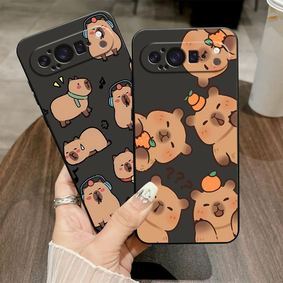 Case for Google Pixel 10 9 Pro XL 9a 8a 6 7 8 Pro 7a 6a Soft Cover Capybara Cartoon Cute
