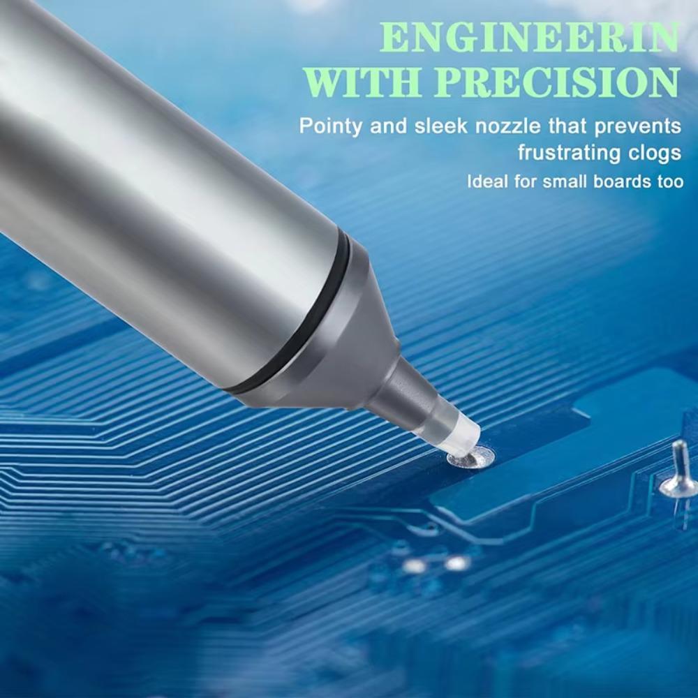 Aluminum Alloy Powerful Desoldering Pump Manual Silicone Sucking Nozzle Solder Sucker Tool Preventing Blockage Tin Absorber