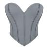 Women S Black Matte Strapless Sexy Fitted Corset Top