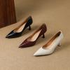 Krazing Pot Sheep Skin Summer Autumn Thin High Heels Party Shoes Women Pointed Toe Concise Shallow Pumps