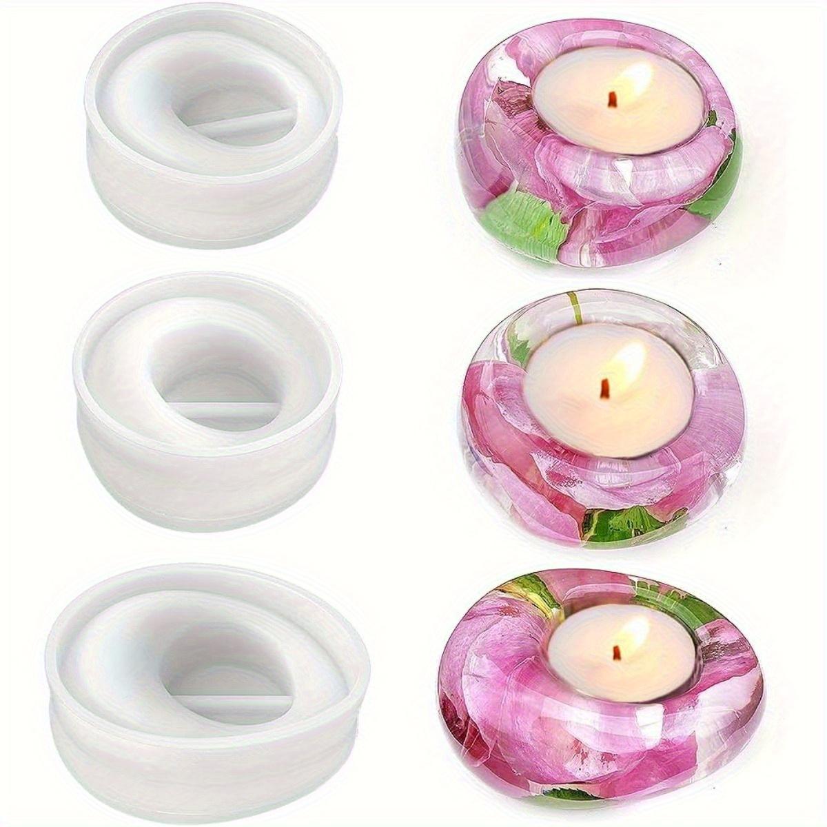 Set of 3 Styles Tealight Candle Holder Mold, Irregular Silicone Candle Holder Resin Mold