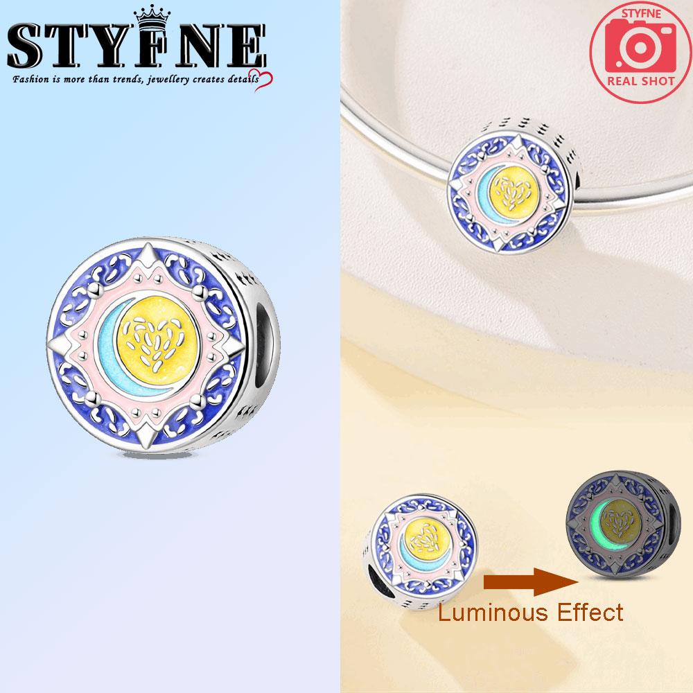 Copper Luminous Fairy Tales Dreamy Mushroom Forest Charms Beads Pendant For Original Bracelet Woman Girl Jewelry