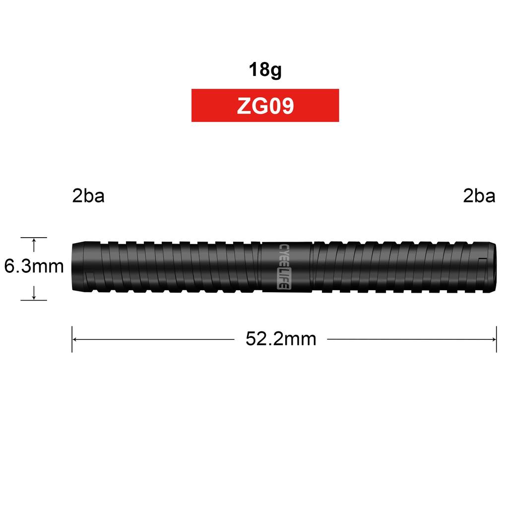 CyeeLife 90% Tungsten 18g Darts ZG09 Black
