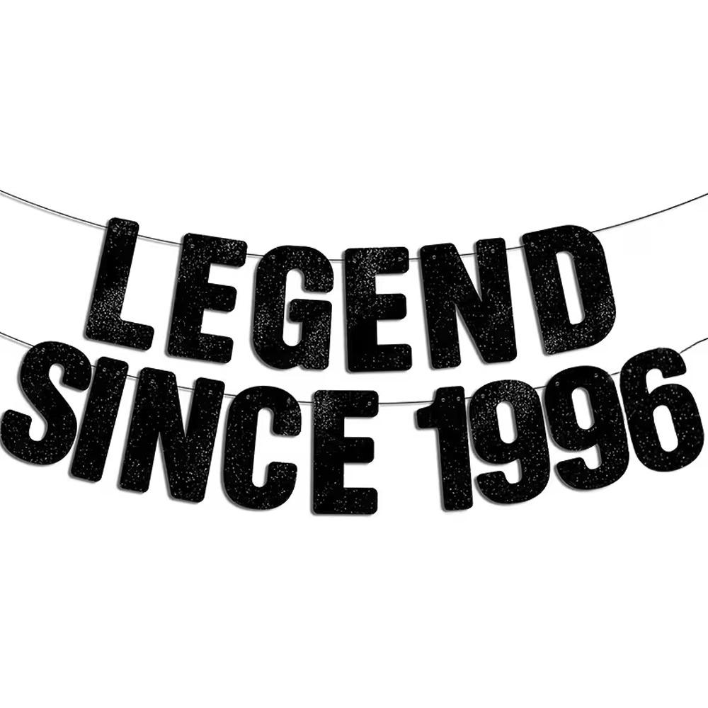 

Garland Legend Since 1996 Banner Black Paper Lucky Hanging Flag 30th Anniversary