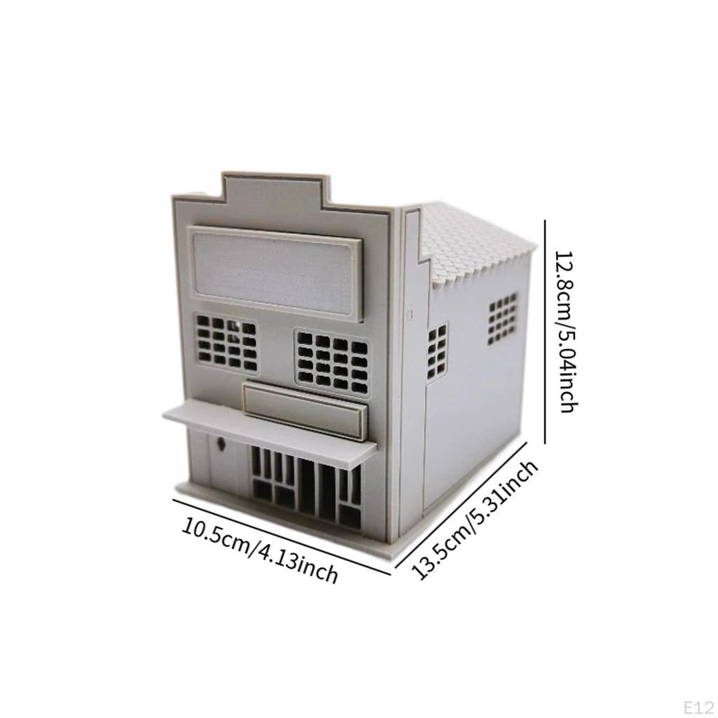 1/64 Building Model Assembled Model, Landscape Residential Modern House Architecture Scene for Sand