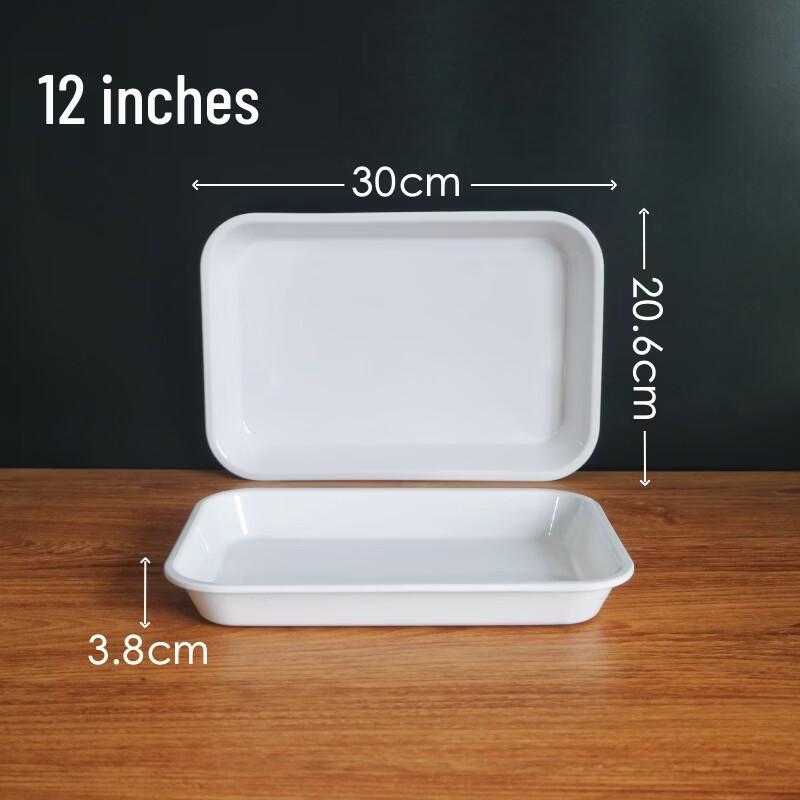 777 White Melamine Commercial Square Serving Trays 12 inch