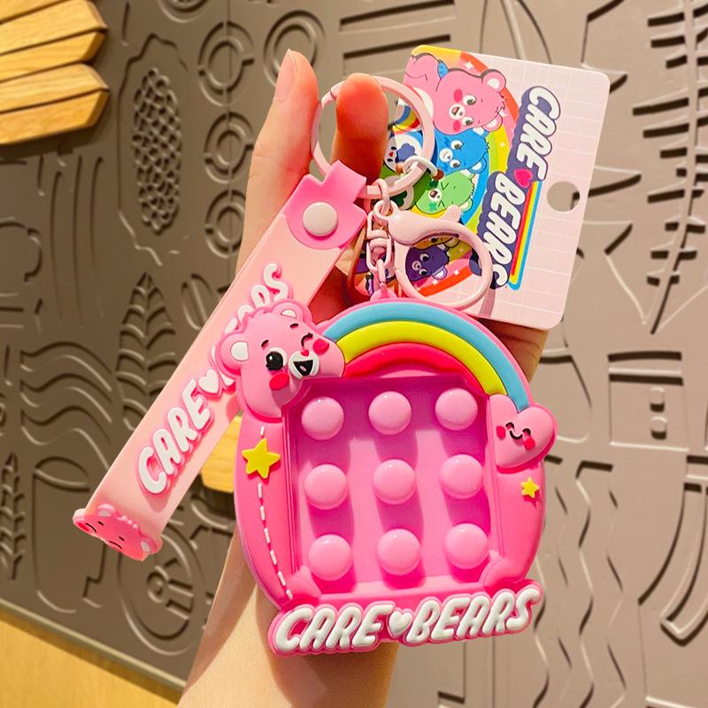 Cartoon Heart Bear Squeeze Toy Keychain - Cute Stress Relief Gift for Couples