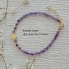 1pc 3MM Handmade Natural Stone Amethyst Beads With Heart Stretchable Bracelets For Women Jewelry Gift