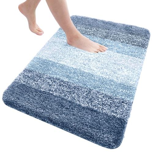 AYO Bath Mat, Quick-Drying, Absorbent, Microfiber Bath Mat, Extra Thick, Non-Slip, Soft Touch, Washable, Suitable for Kitchen, Dressing Room, and Entr