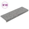 Stair Treads 10 Pcs. 65 X 21 X 4 Cm Gray Rectangular Edge