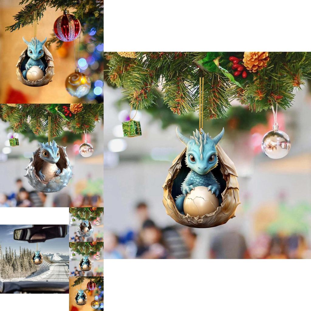 Adorable Cartoon Dragon Baby Christmas Ornament For Festive Family Decoration