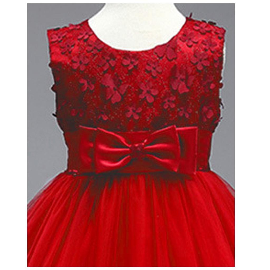 Forpend Dress Formal Dress for Perfect for Kindergarten Entrance and Princess Red Children's F011, Girls, Parties, Weddings, Ceremonies, Recitals,