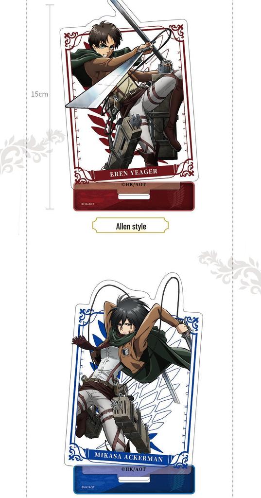 Attack on Titan Acrylic Character Standee - Levi, Mikasa, Eren In-Stock