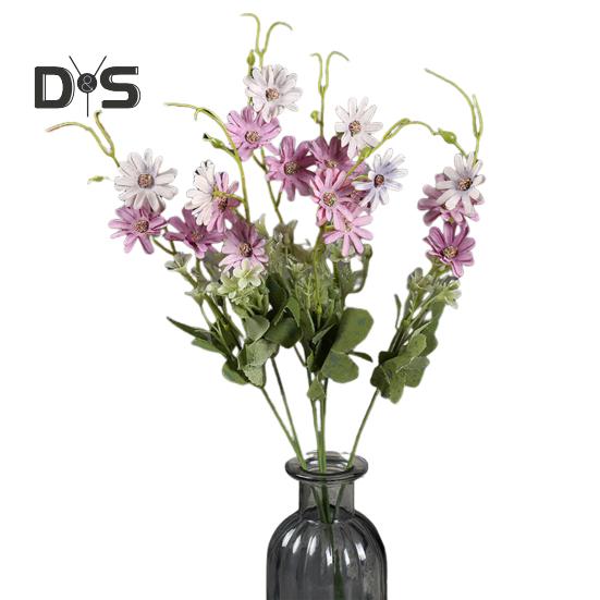 2 Piezas Ramo de Flores Simuladas Margaritas Artificiales con Tallo Flexible Flores Falsas Resistentes a la Intemperie para Jarrón Jardín Decoración del Hogar Decoración de Primavera Verano