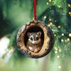 6Pcs Animal Christmas Ornament Forest Animal Hanging Decoration Cute Animal 2D Flat Acrylic Ornaments for Xmas Tree Festive Party Decor